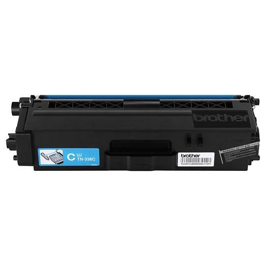 Tóner Brother TN-336C Alto Rendimiento Cian, 3.500 páginas