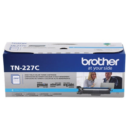Tóner Brother TN227C Alto Rendimiento Cian, 2.300 Páginas