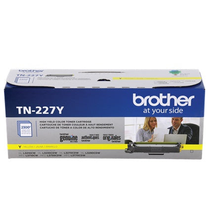Tóner Brother TN227Y Alto Rendimiento Amarillo, 2.300 Páginas