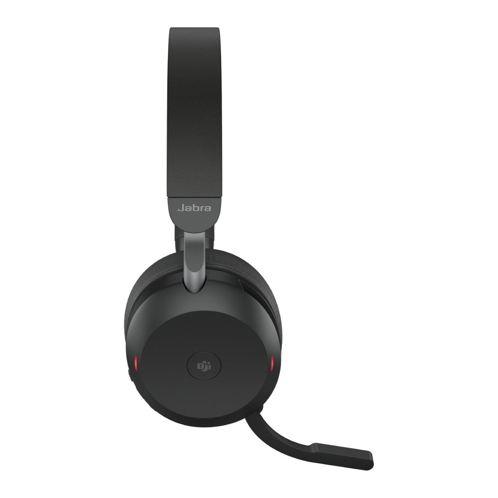 Jabra Audífonos con Micrófono Evolve2 75 MS, Bluetooth, Inalámbrico, USB-C, Negro - con Soporte de Carga