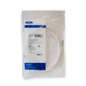 CABLE DE RED PATCH CORD UTP CAT 6 BCO 7 PIES BELDEN PATCHCORD UTP CAT6 BELDEN C601109007 FORRO PVC