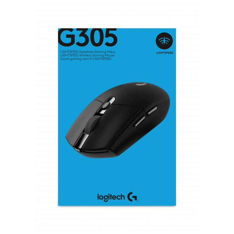 Mouse Gamer Logitech Óptico G305, Inalámbrico, USB, 12.000DPI, Negro
