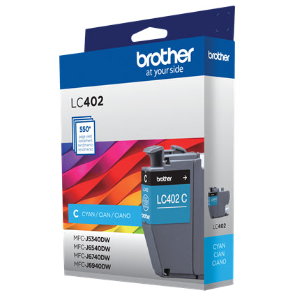 Cartucho Brother LC402C Cian, 550 Páginas