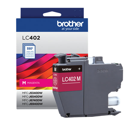 Cartucho Brother LC402M Magenta, 550 Páginas