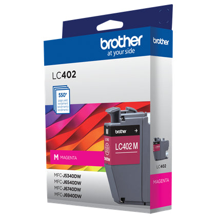 Cartucho Brother LC402M Magenta, 550 Páginas