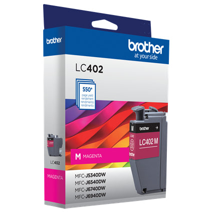 Cartucho Brother LC402M Magenta, 550 Páginas