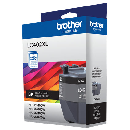 Cartucho Brother LC402XL Alto Rendimiento Negro, 3000 Páginas