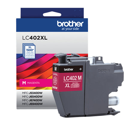 Cartucho Brother LC402XLMS Alto Rendimiento Magenta, 1500 Páginas