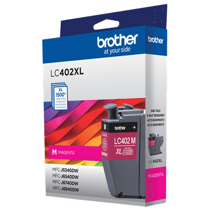 Cartucho Brother LC402XLMS Alto Rendimiento Magenta, 1500 Páginas