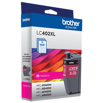 Cartucho Brother LC402XLMS Alto Rendimiento Magenta, 1500 Páginas