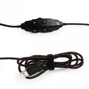 Yeyian Audífonos Gamer Wicked Serie 3000, Alámbrico, 2.2 Metros, USB, Negro/Rojo