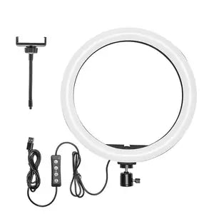Yeyian Aro de Luz para Celular con Tripié Gimli Serie 2000, Blanco/Blanco Cálido/Cálido, 12