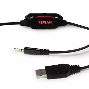 Yeyian Audífonos Gamer Vicious Serie 3000, Alámbrico, 2 Metros, USB/3.5mm, Negro