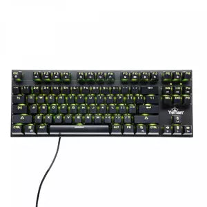 Teclado Gamer Yeyian Spark Serie 2000 RGB, Teclado Mecánico, Outemu Blue, Alámbrico, Negro (Español)