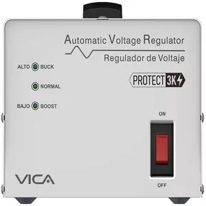 Regulador Vica Protect 3K, 1800W, 3000VA, Entrada 120V, 4 Contactos