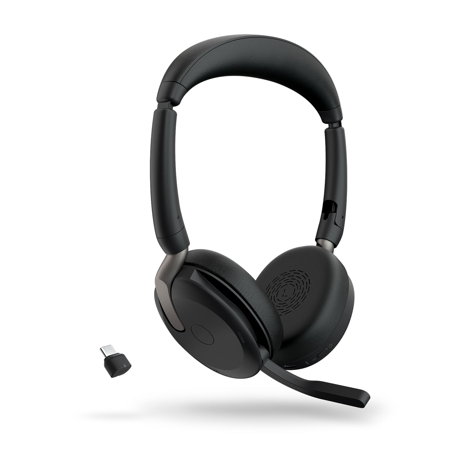 Jabra Auriculares Evolve2 65 Flex, Inalámbrico/Alámbrico, Bluetooth, USB-C, Negro