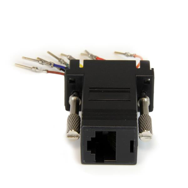 StarTech.com Adaptador Conversor Modular Serie de DB9 a RJ45 - Macho a Hembra - Negro