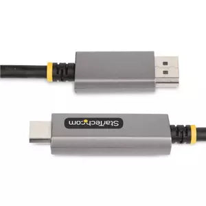 StarTech.com Cable DisplayPort 1.4 Macho - HDMI 2.1 Macho, 144Hz, 2 Metros, Negro/Gris