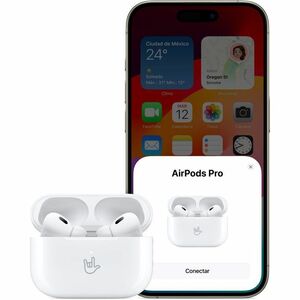 Apple AirPods Pro ( 2da. Generación ), Inalámbrico, Bluetooth, USB-C, Blanco - Incluye Estuche de Carga Inalámbrico y Alámbrico