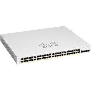 Cisco Switch CBS220 Administrable Smart Capa 2, 48 puertos Gigabit Ethernet, PoE+ con 382W totales,