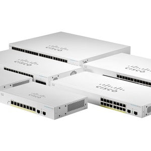 Cisco Switch CBS220 Administrable Smart Capa 2, 24 puertos Gigabit Ethernet, PoE+ con 195W totales,