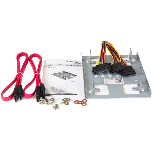 StarTech.com Bracket Adaptador Bandeja de Montaje 2 Unidades de Disco Duro de 2.5' a 3.5