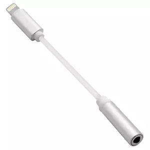 BRobotix Adaptador Lightning Macho - 3.5mm Hembra, Blanco