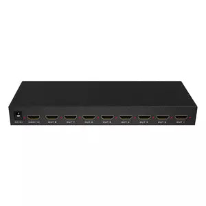 BRobotix Video Splitter HDMI, 8 Puertos HDMI, Negro