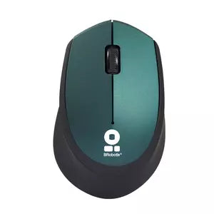 Mouse Ergonómico BRobotix Óptico 6000779, Inalámbrico, USB, 1000DPI, Verde/Negro
