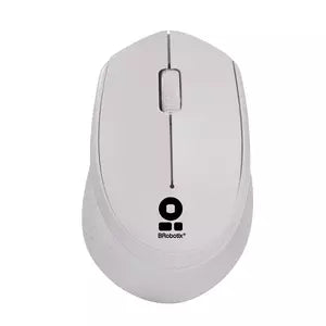 Mouse Ergonómico BRobotix Óptico 6000809, Inalámbrico, USB, 1000DPI, Blanco