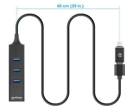 Adaptador USB V3.0 USB A/C a Red GB + Hub - 3 Total USB Port(s) - 3 USB 3.0 Port(s)1 Puerto(s) de