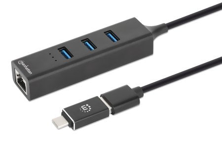 Adaptador USB V3.0 USB A/C a Red GB + Hub - 3 Total USB Port(s) - 3 USB 3.0 Port(s)1 Puerto(s) de