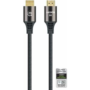 Cable HDMI 2.1 textil M-M 3.0M, 8K@60Hz - Cable for Dispositivo de audio/vídeo, TV, Proyector,