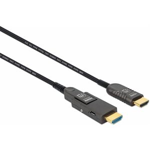 Cable HDMI Fibra Optica M-M 4K@60Hz 30.0M - 18Gbit/s - Admite hasta3840 x 2160 - Oro Contacto