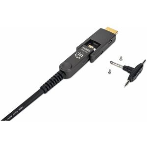 Cable HDMI Fibra Optica M-M 4K@60Hz 30.0M - 18Gbit/s - Admite hasta3840 x 2160 - Oro Contacto