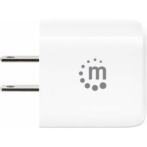 Manhattan Cargador de Pared, 20W, 1x USB 3.0, 1x USB C, Blanco