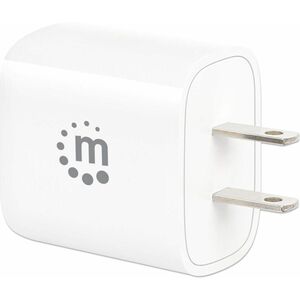 Manhattan Cargador de Pared, 20W, 1x USB 3.0, 1x USB C, Blanco