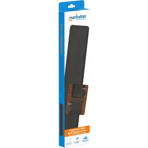 Manhattan Descansa Muñecas, 44.5 x 10cm, Grosor 15mm, Negro