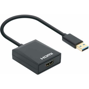 Manhattan Adaptador USB 3.0 Macho - HDMI Hembra, Negro