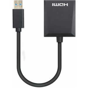 Manhattan Adaptador USB 3.0 Macho - HDMI Hembra, Negro