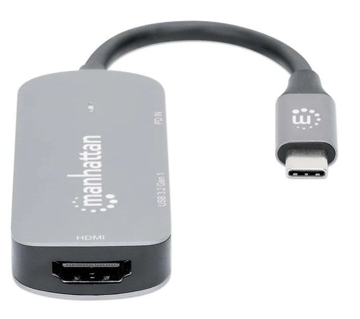 Manhattan Docking Station 130707 USB C, 1x USB, 1x USB C, 1x HDMI, Gris