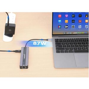 Manhattan Docking Station 153928 USB C, 2x USB 3.2, 1x USB C, 1x HDMI, SD/MicroSD, Plata