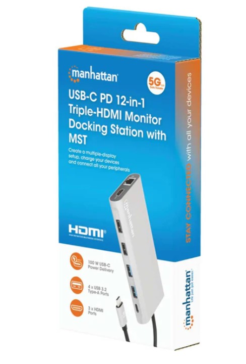 DOCKING USB-C 12PTOS 3 HDMI USB