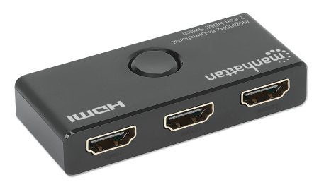Manhattan Switch HDMI 207997, 3x HDMI Hembra, Negro