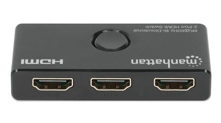 Manhattan Switch HDMI 207997, 3x HDMI Hembra, Negro