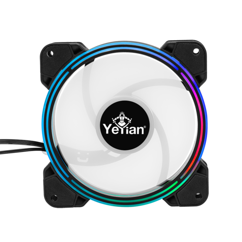 Ventilador Yeyian Typhoon LII Master, 3x 120mm, 1300RPM, ARGB, Negro
