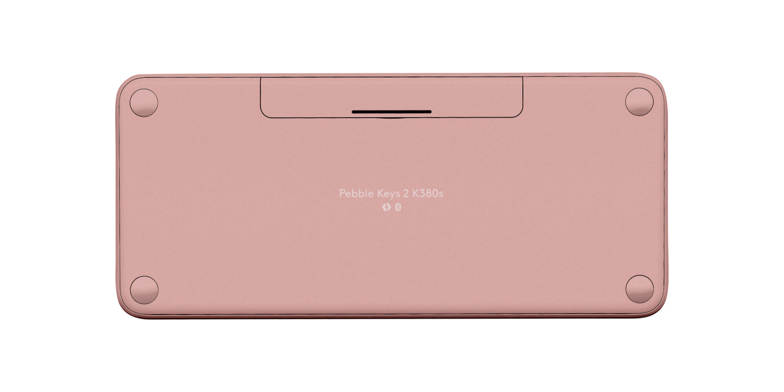 Teclado Logitech PEBBLE KEYS 2 K380S, Inalámbrico, Bluetooth, Rosa (Inglés)