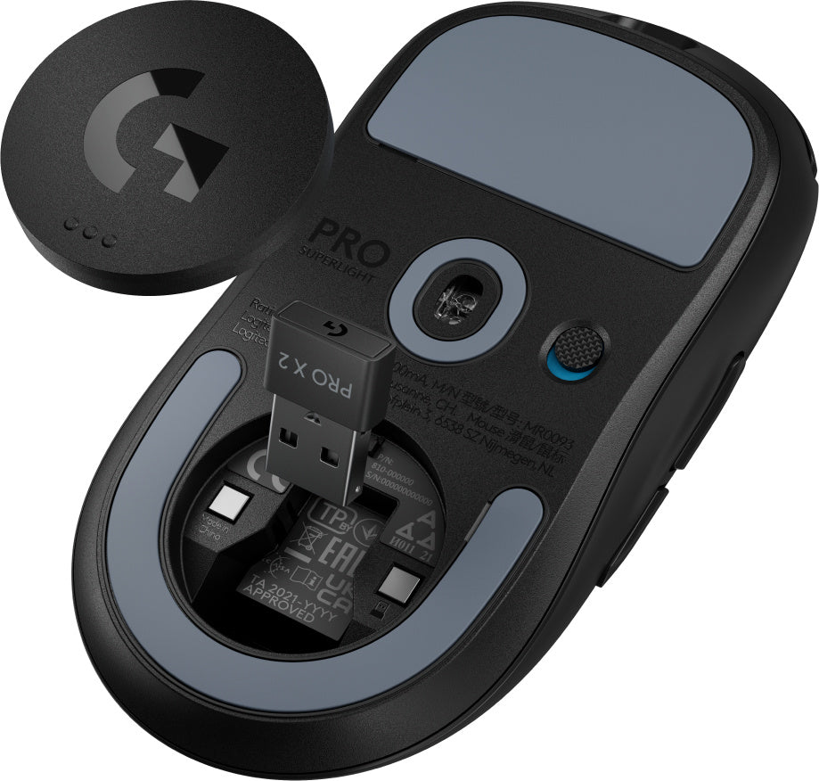 Mouse Gamer Logitech Óptico Pro X Superlight 2, Inalámbrico, Lightspeed, USB, 32.000DPI, Negro