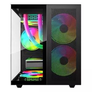 Gabinete Xzeal CXi1, Mini-Tower, Micro-ATX/Mini-ITX, USB 2.0/3.0, sin Fuente, 3 Ventiladores Instalados, Negro