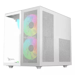 Gabinete Xzeal CXi1, Mini-Tower, Micro-ATX/Mini-ITX, USB 2.0/3.0, sin Fuente, 3 Ventiladores Instalados, Blanco